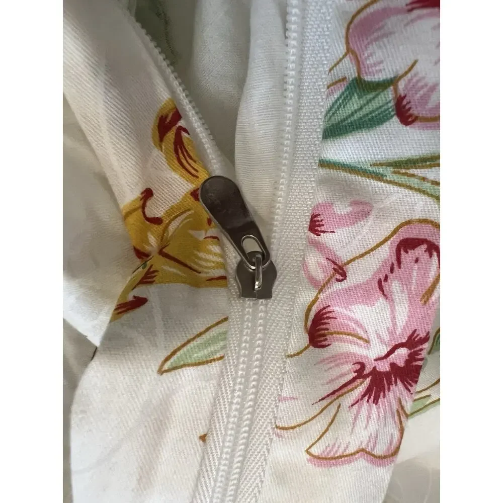 Butterfly Meadow Full Duvet Cover Natural Botanical 100% Cotton Floral Garden